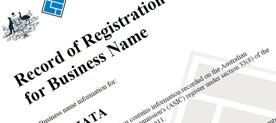 Business name registration example